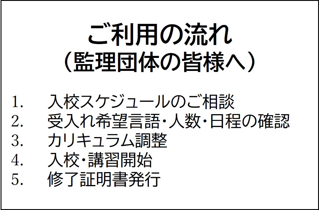 ご利用の流れ